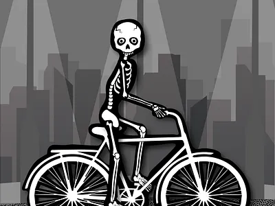 Environmentally aware death illustration illustrator skeleton vector