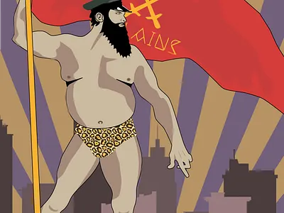 Chubby man illustration illustrator man propaganda vector