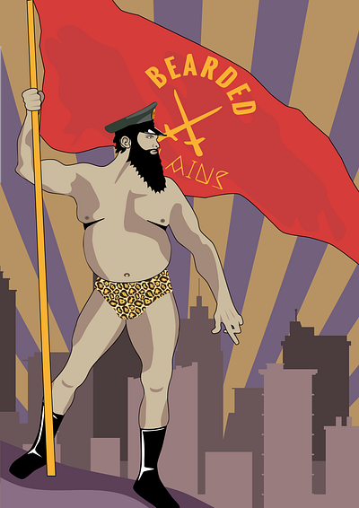 Chubby man illustration illustrator man propaganda vector