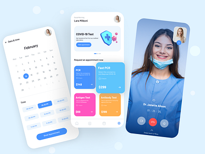 Medicare Medical App UI Kit app ui appointment calendar corona virus covid covid 19 doctor lab laboratory medical medical ui medicare payment porfile test covid ui