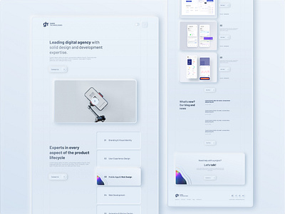 Agency @Neumorphism UI Trend landing page design mockup design neumorphism ui uiux website design