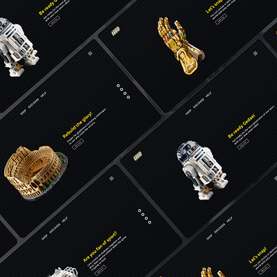 NATIONAL LEGO DAY SLIDER figma landing page lego slider ui ux