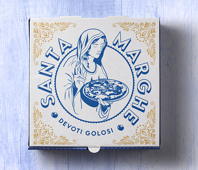 Santa Marghe pizza box #2 branding concept forc.studio illustration logo pizza pizza box sardinia sardiniagraphicdesign vector