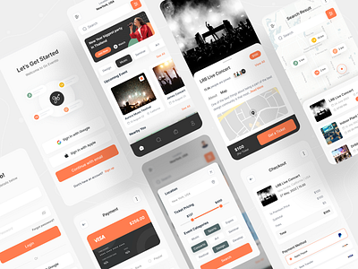 Eventioe - Event Booking App UI Kit by DevsNet on Dribbble