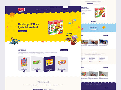 LETS | Landing Page baby blog child footer game landing play dough playdough product slider stationery testimionals ui