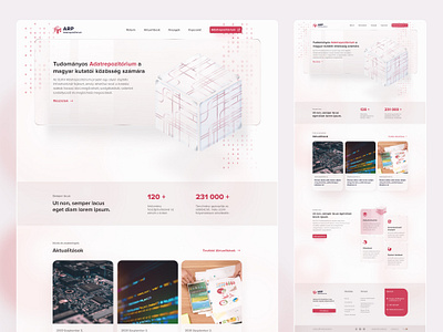 ARP information landing page blur bronze data data repository glass glassmorphism hero illustration isometric landing landing page material repository rosegold translucent ui ux web webdesign website