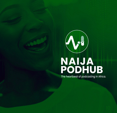 NaijaPodHub - Heartbeat of Podcasting in Africa branding design graphic design logo typography