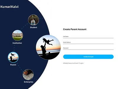 Sign up page design illustration login multiple login ui ux website