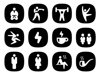 Set of pictograms design identity illustration l logo logotype mark milash pictogram symbol