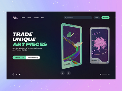 NFT Platform Concept 2022 3d after effects animation blender concept crypto cryptocurrency design digital arts illustration marketplace nft nft trading card nfts token ui