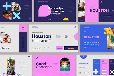 Houston Presentation Template annual business company concept corporate design information keynote layout leaflet marketing minimalism modern multipurpose powerpoint presentation report slide template website