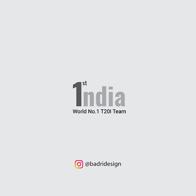 India become number ONE team in Men's ICC T20 advertising branding design graphicdesign illustration logo marketing minimal ui vector