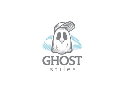 Ghost boo branding cartoon design engraving ghost halloween hat illustration logo mascot modern phantom rap retro rom@n spook vector woodcut young