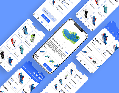 Shoe Shopping app branding design graphic design illustration ux