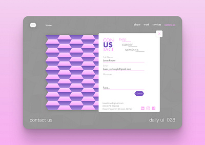 Daily UI #028 Contact us 028 app dailyui dailyux design figma graphic design illustration logo sketch ui uidesign uiux ux uxdesign