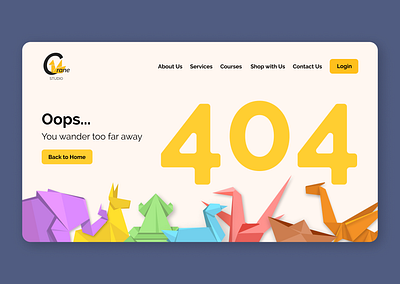 #DailyUI - 008 / 404 Page dailyui origami ui uidesign ux uxdesign website