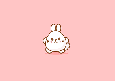 White bunny Illustration app design graphic design icon illustration logo vector