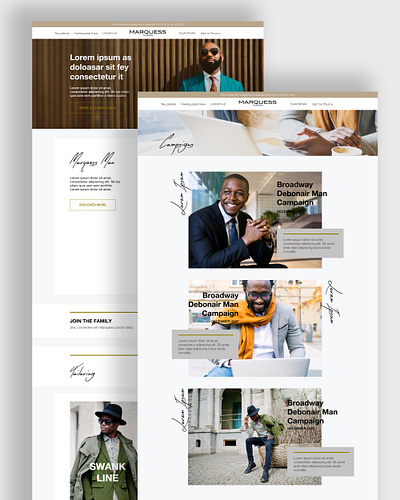 Marquess London Web Design affinitydesigner branding figma illustration illustrator typography ui ux