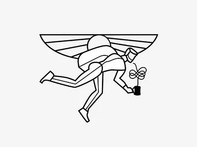 Delivery! asheville branding coffee design illustration logo
