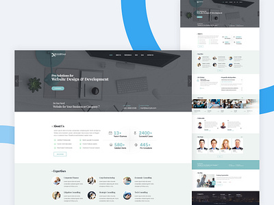 Digital Agency Website Front Page Design branding design elementor graphic design typography ui web design web development website wordpress
