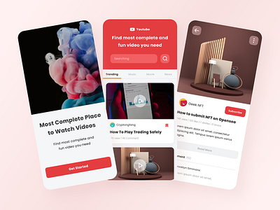 Video App Design app design dribbbble film mobile movie product design ui uidesigner uiux video
