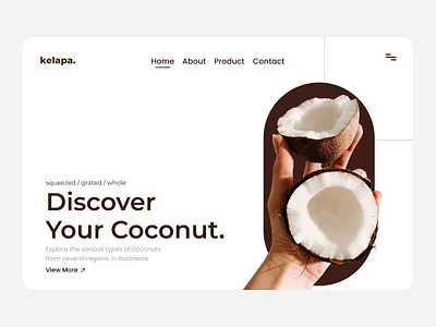 kelapa - Landing Page design landing page ui ux web