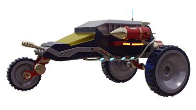 Sci-fi Car 3d model 3d modeling blender car render riffle rocket sci fi sci fi scifi