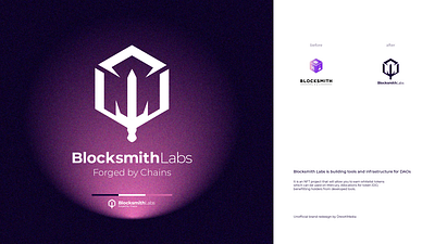 BlocksmithLabs Rebrand brand design branding crypto cryptocurrency dao decentralized finance defi graphic design icon logo logo design nft web3