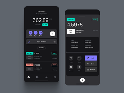 CryptoOne - Cryptocurrency App app branding candle chart chart crypto cryptocurrency cryptoone design diagrams flat illustration interface logo mobile ui ux