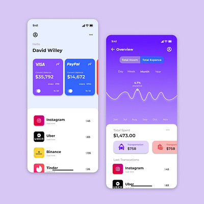 Financial App Design app design design design concept mobile application product design ui ui design ux ux design