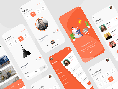 Smart Home - Mobile App Mockup ai app app ui clean design design graphic design light theme logo mockup splash ui ui design uiux user experience ux uxdesign