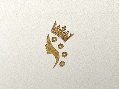 the Queen beauty logo branding branding design design gold graphic design logo the queen