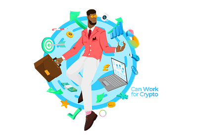 CanWork For Crypto affinitydesigner branding design illustration illustrator logo typography ui ux vector