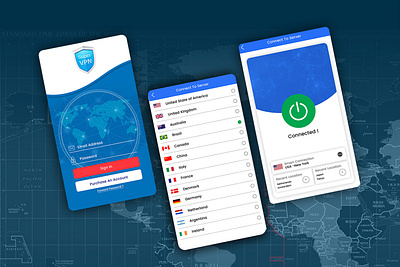 Auper VPN App UI's app design ui