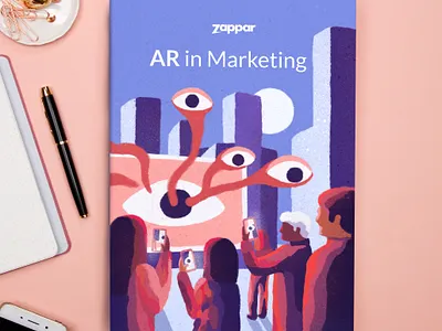 AR in Marketing ar colourful coverdesign digital editorial illustrated illustration illustrator marketing procreate retro