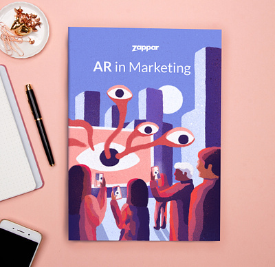 AR in Marketing ar colourful coverdesign digital editorial illustrated illustration illustrator marketing procreate retro