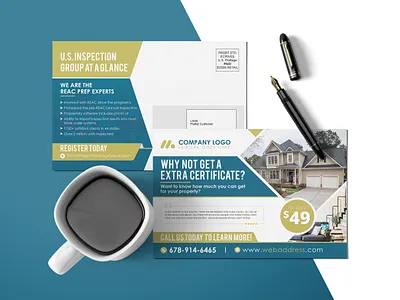 Real estate postcard children book illustration clean creativity design direct mail eddm greeting card new year postcard postcards property real estate postcard save the date