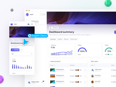 Dashboard 2 - Desktop/Mobile. dashboard design design system interface saas ui ui kit ux