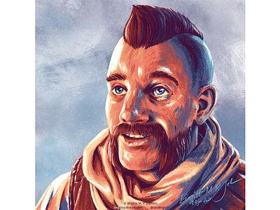 Erend portrait art digital art digital illustration erend fan art gaming guerrilla guerrilla games horizon forbidden west horizon zero dawn illustration limited colour palette limited colours portrait