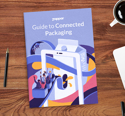 Guide To Connected Packaging (AR) ar augmentedreality colourful coverillustration digital editorial illustrated illustration illustrator procreate quirky retro tech texture