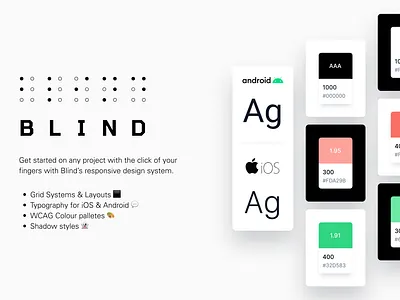BLIND Design System android bitcoin colour design design system figma finance ios shadow style guide typography ui ui design ux wcag