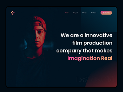 FILM PRODUCTION LANDING PAGE DESIGN CONCEPT clean design film film producer film production filmmaker website design interaction international film producer media company movie pro website design production profile page design typography ui ux video video production web website design company