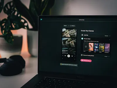 Spotify Canvas Creator accordion belfast canvas dark mode dark ui mobile video musicians rotor rotorvideos spotify spotify canvas video video editing video editor video for artists video tool