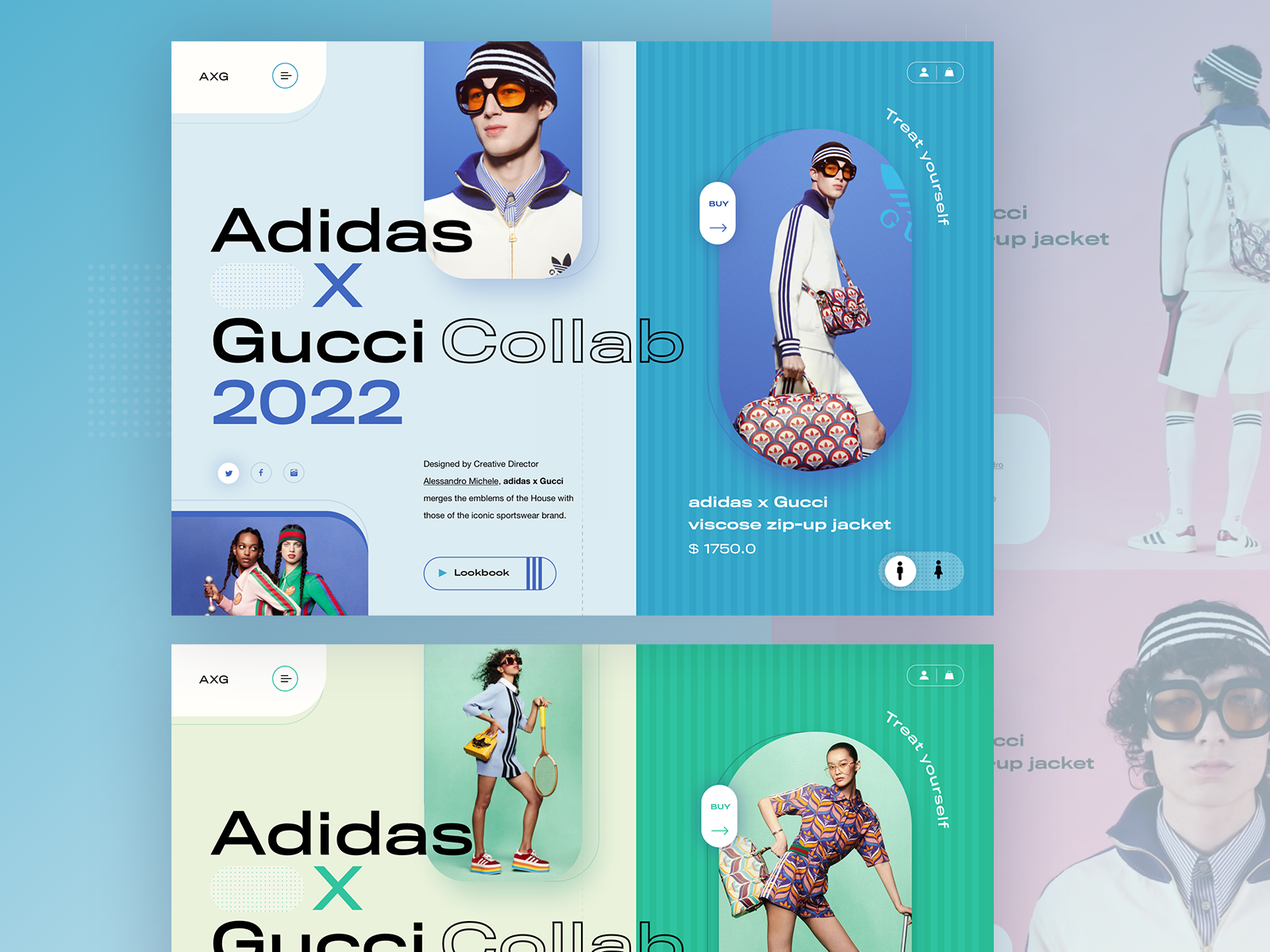 adidas x Gucci 2022 campaign - design concept case study by Dawid Tomczyk ✪  on Dribbble