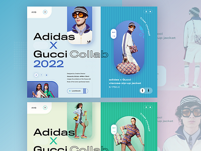 adidas x Gucci 2022 campaign - design concept case study 3d after effects animation fashion motion graphics typography ui ux