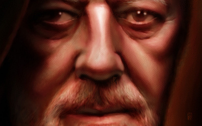 Old Ben Kenobi disney illustration illustrator painter photoshop portrait star wars
