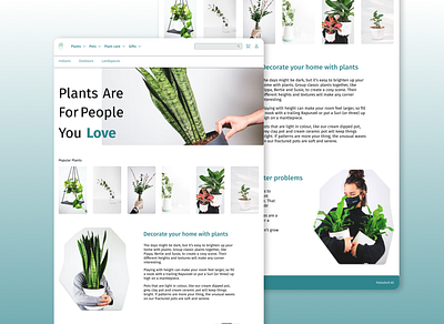 Plant - Planting website flowers garden green homepage inetior landing landingpage nature plant plant shop plant store pot shop tree ui ui design uiux ux design web webdesign