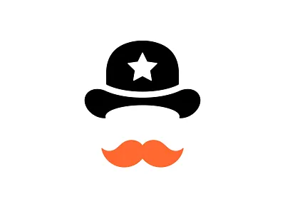 Ginger Sheriff - Logo Design brand identity branding clean design ginger grid logo minimal mustache police sheriff vector