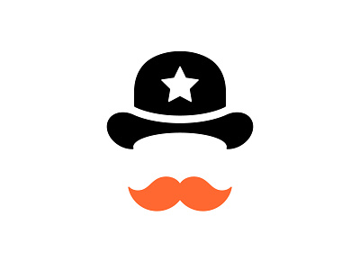 Ginger Sheriff - Logo Design brand identity branding clean design ginger grid logo minimal mustache police sheriff vector