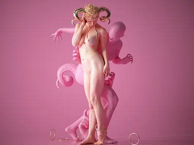 Lure 3d c4d design freak monster nft octane render zbrush